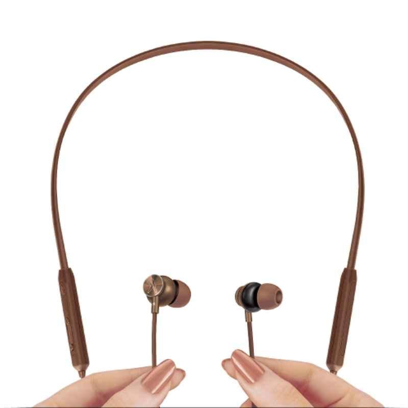 Fingers Chic BT5 Choco Brown Wireless NeckBand Earphones
