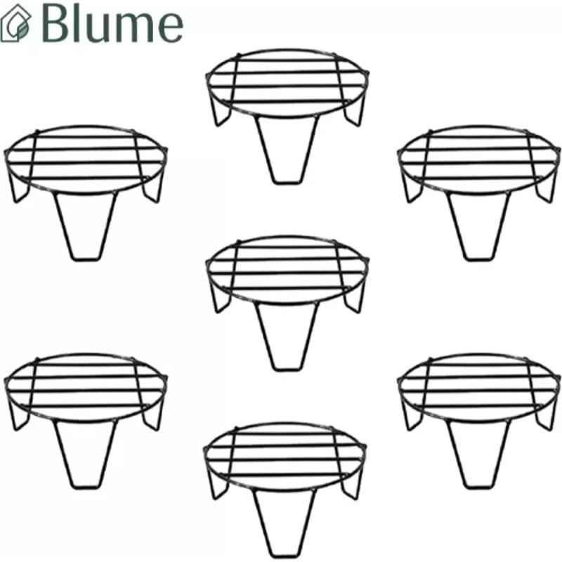 Blume PS-RND-TL-7 10 inch Metal Black Round Triangular Legs Plant Stand (Pack of 7)