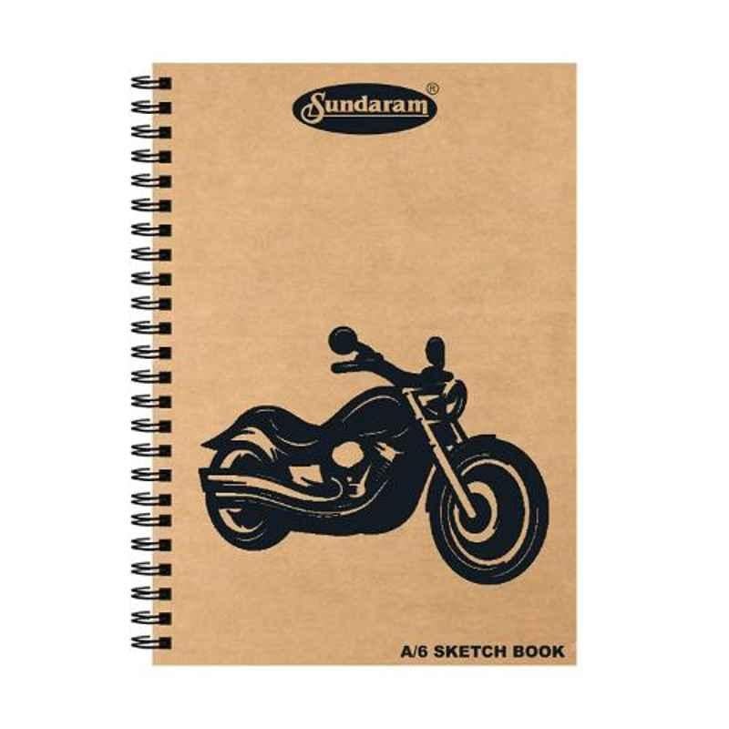 Sundaram A6 100 Pages Multicolour Sketch Book, D-13 (Pack of 3)