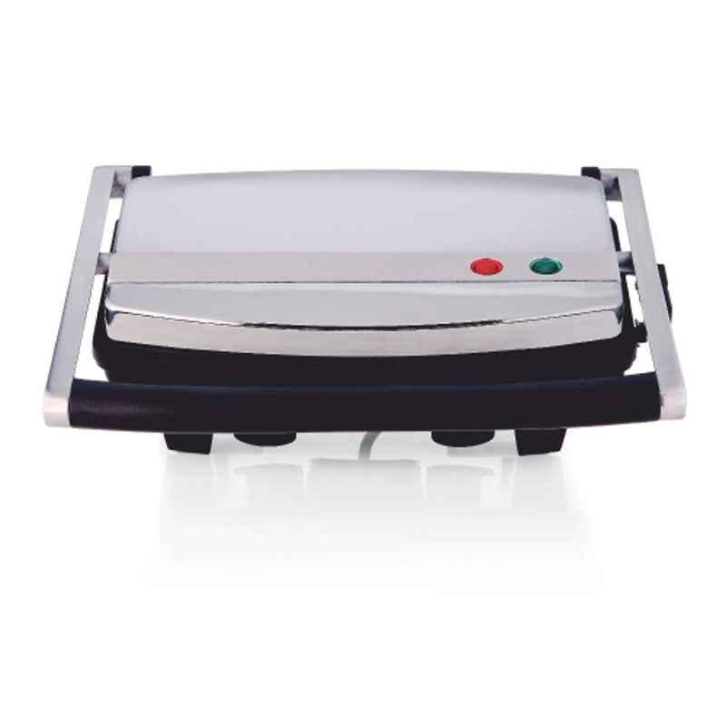 Borosil Jumbo 1000W Plastic Black Grill Sandwich Maker, BGRILLSS22