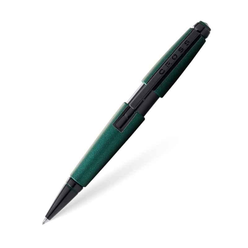 Cross Edge Black Gel Ink Matte Green Lacquer Finish Roller Ball Pen with 1 Pc Black Gel Ink Refill Set, AT0555-13