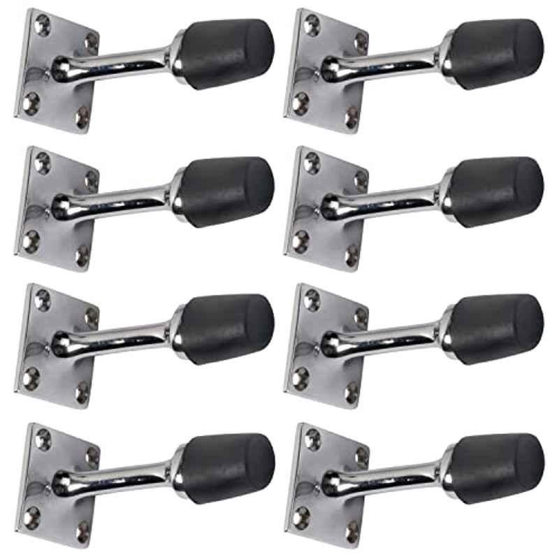 Screwtight 3 inch Zinc Chrome Plated Wall Mounted Door Stopper, Z230101CP-8 (Pack of 8)