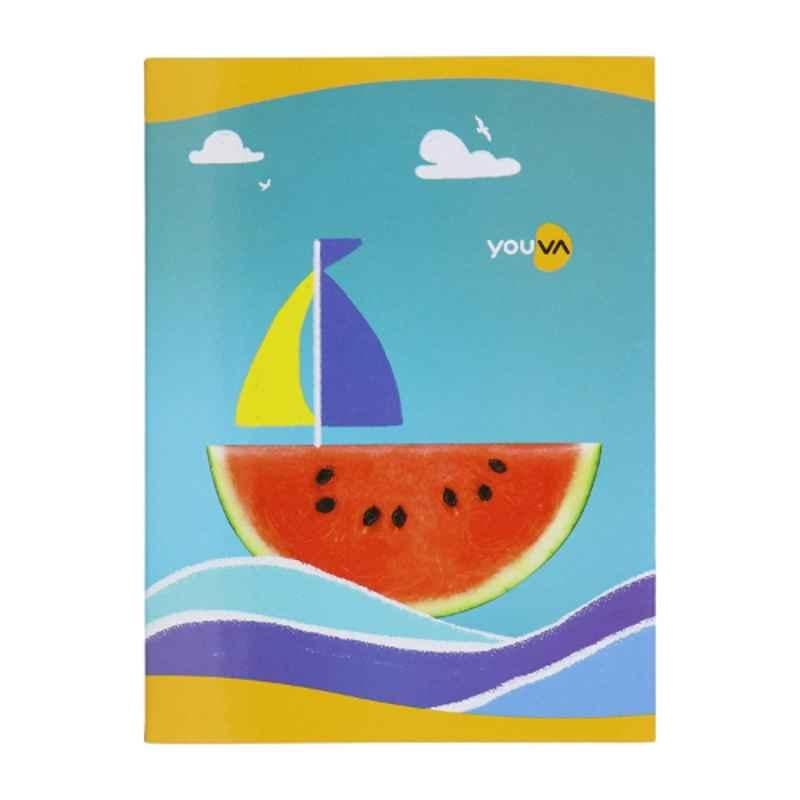 Navneet Youva Jumbo Size 172 Pages Assorted Design Soft Bound Double Line Notebook, 23144 (Pack of 12)