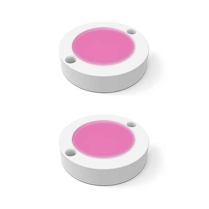 Fybros Zest 3W Polycarbonate Pink Round Decoration Surface Light for Home, FLS5883B (Pack of 2)