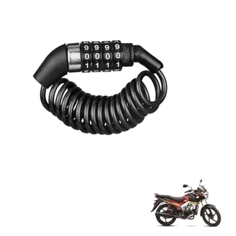 Kozdiko Plastic Black Resettable Password Multi-Use Cable Lock for Mahindra Centuro