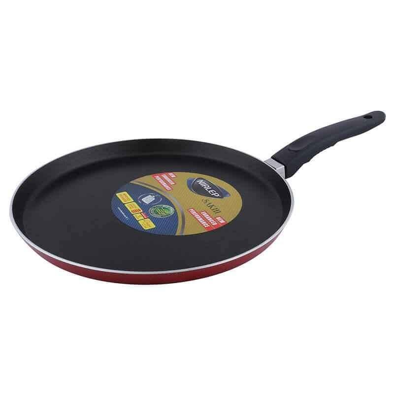 Nirlep Sakhi 26cm Red Aluminium Non Stick Flat Tawa, SFT26