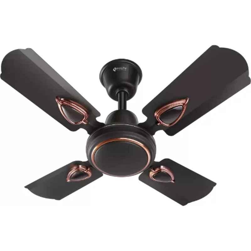 Prolife Jewel Star 60W Coffee Brown Regular 4 Blade Ultra High Speed Ceiling Fan, Sweep: 600 mm (Pack of 2)
