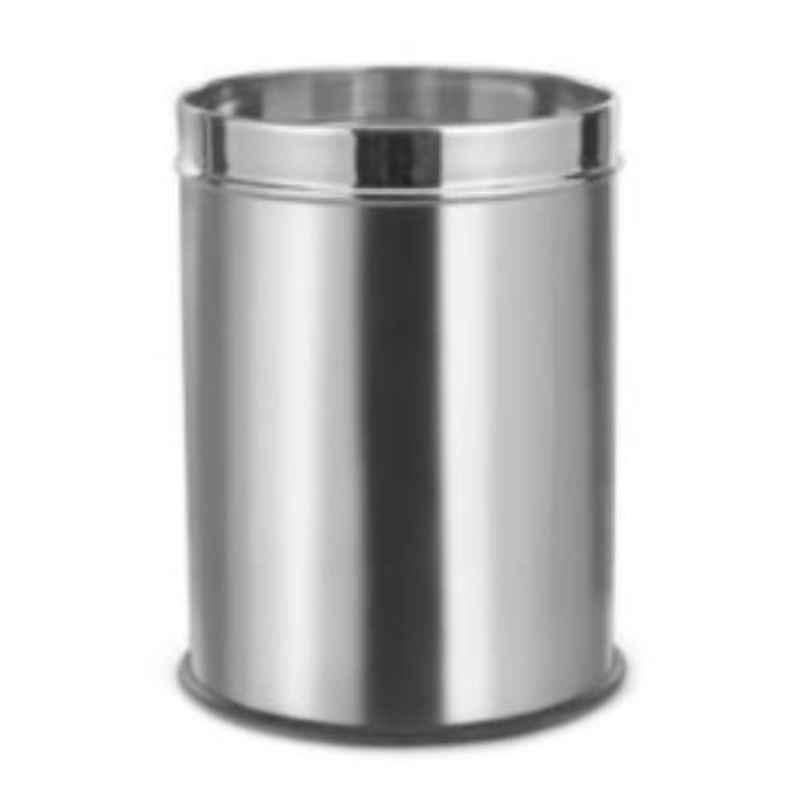 Delta Solutions 7x10 inch Stainless Steel Plain Dustbin