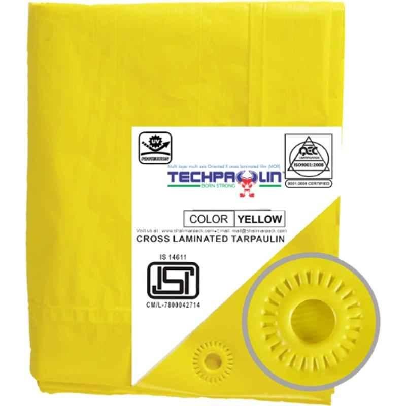 Balwaan 24x18ft 90 GSM Yellow Virgin Plastic Tarpaulin, MTAK-HA-TA-1465