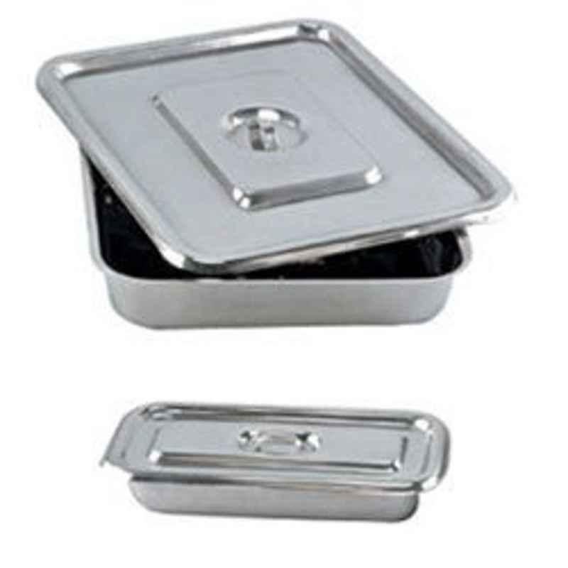 Skybound 18x12x2 inch Stainless Steel Instrument Tray with Cover, SKY-1724