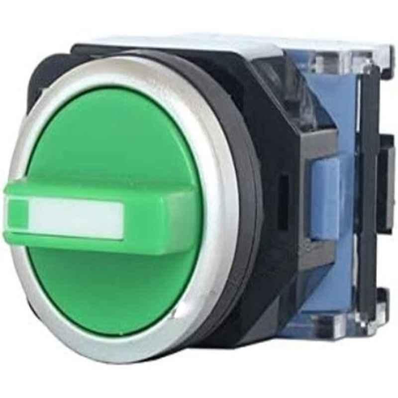 Vaishno 220V 3 Position Green LED Selector Switch, 2XVLD3SL-GREEN-220