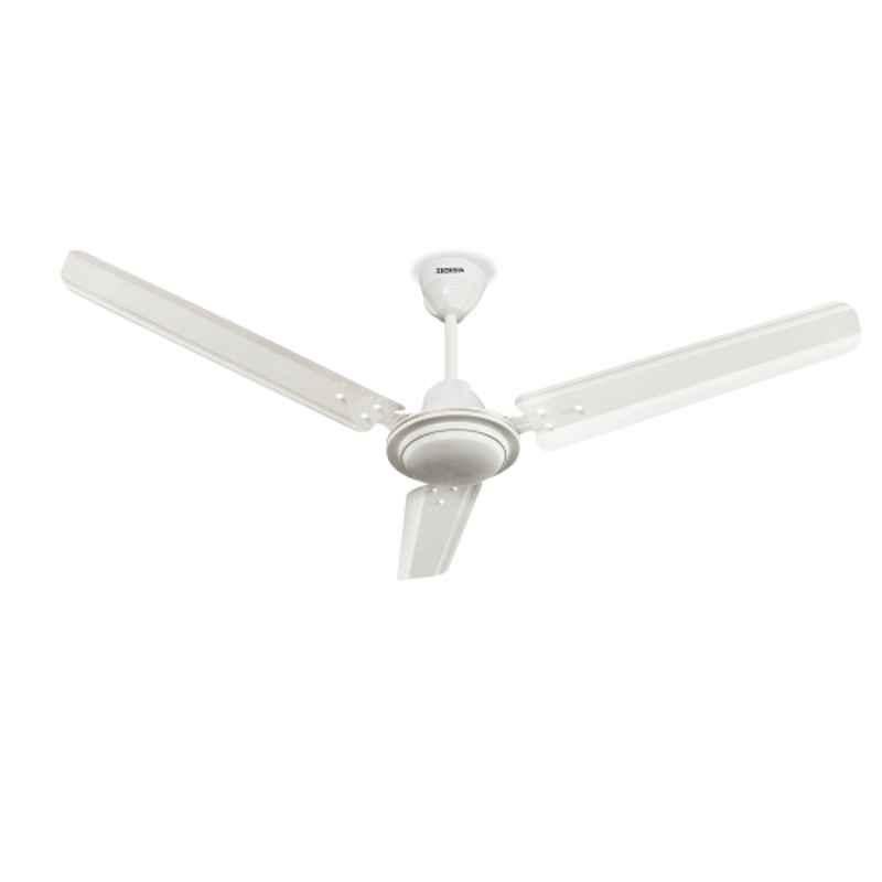 Zeorgia Elegance CF 50W 400rpm Aluminium & ABS Ivory Ceiling Fan, Sweep: 1200 mm