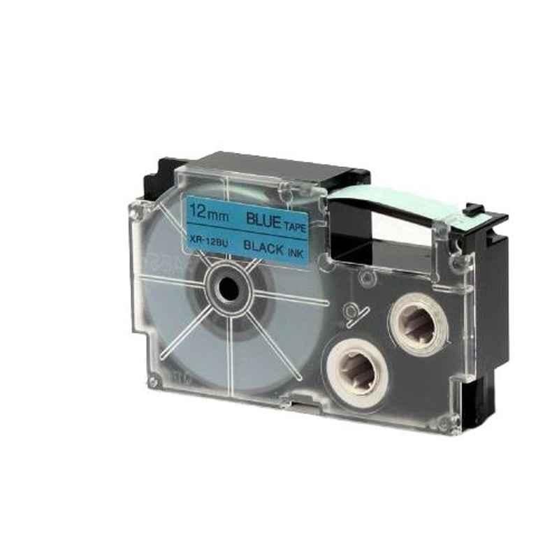 Casio XR-12BU1 12mm Label Printer Tape Cartridge, Length: 8 m