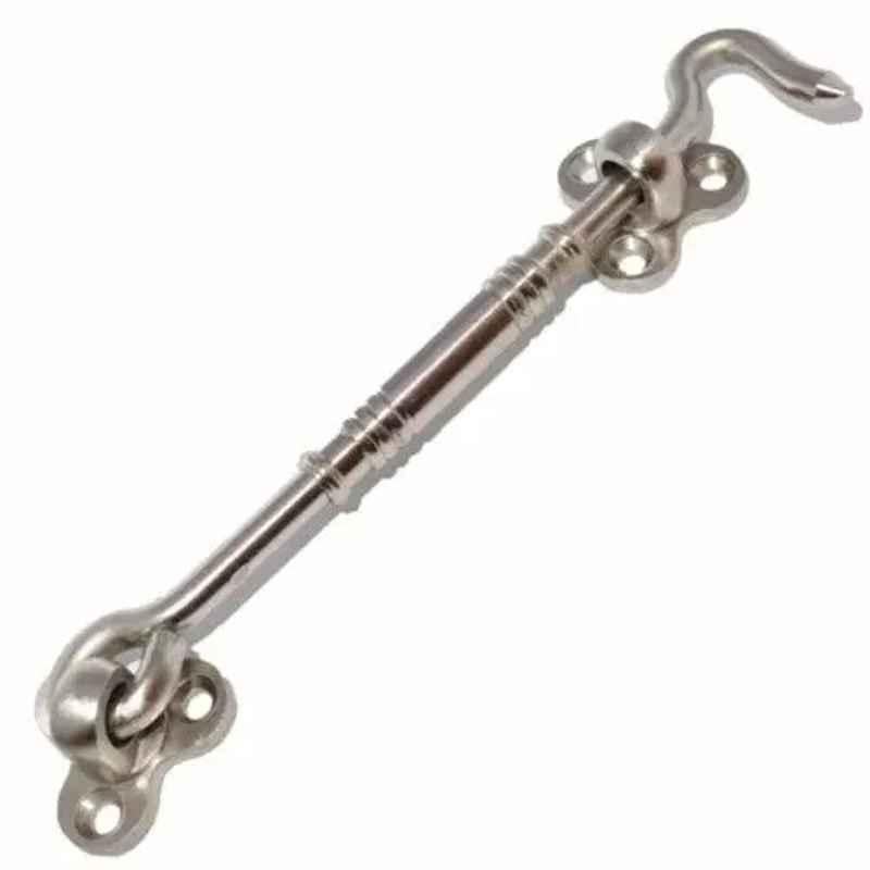 RiseOm 6 inch Satin Silver Finish Brass Flower Eye Gate Hook, ST-XTVI-VW16 (Pack of 30)