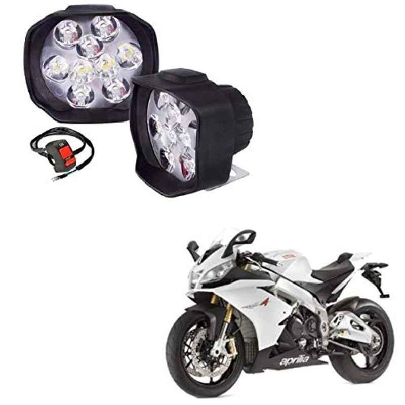 Kozdiko 2 Pcs Sheen 15W 9 LED 6000k Transformer Bumble Bee Style LED Fog Light Set for Aprilia RCV4-R-APRC, koz_81286