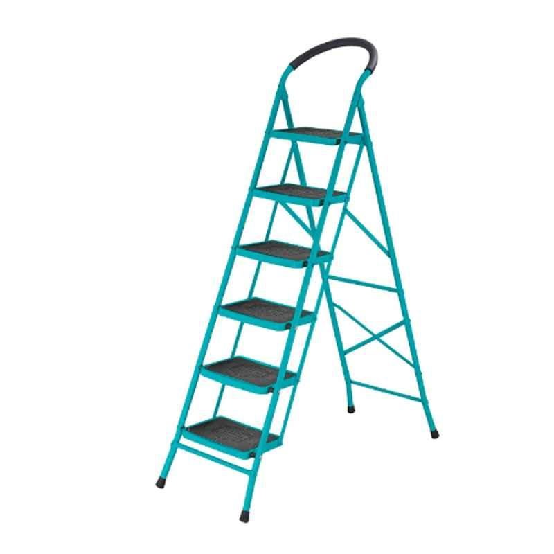 Total 6 Step 150kg Steel Ladder, THLAD09061