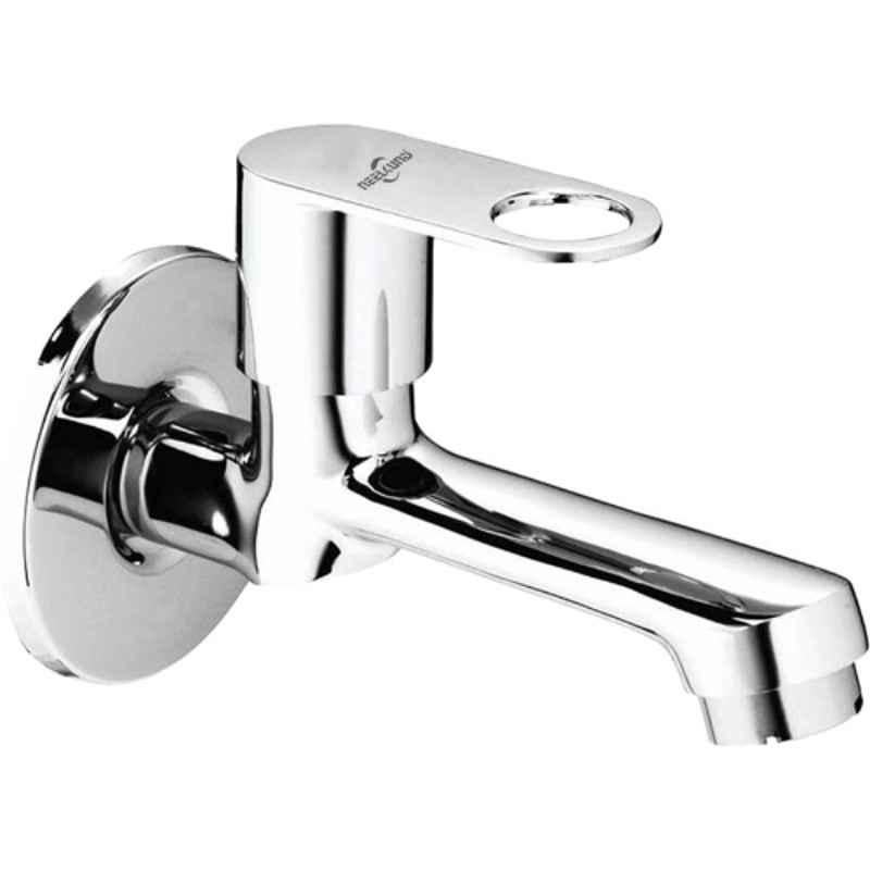 Neelkund Opal Prime Brass Silver Chrome Finish Long Body Bib Tap