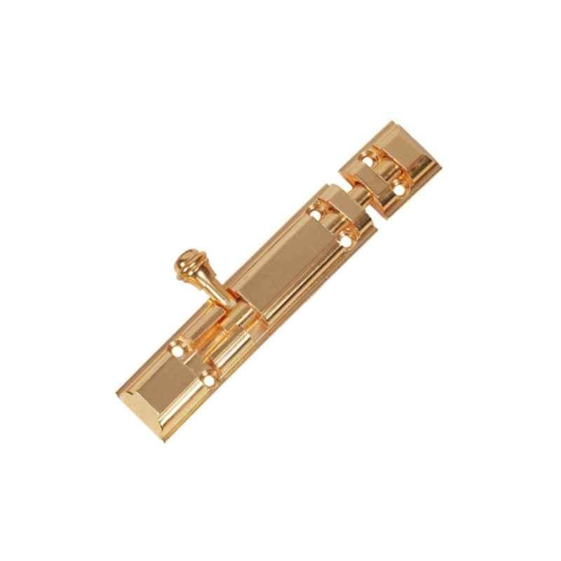Smart Shophar 6 inch Brass Gold Royal Tower Bolt, SHA10TW-ROYA-GL06-P1 (Pack of 2)