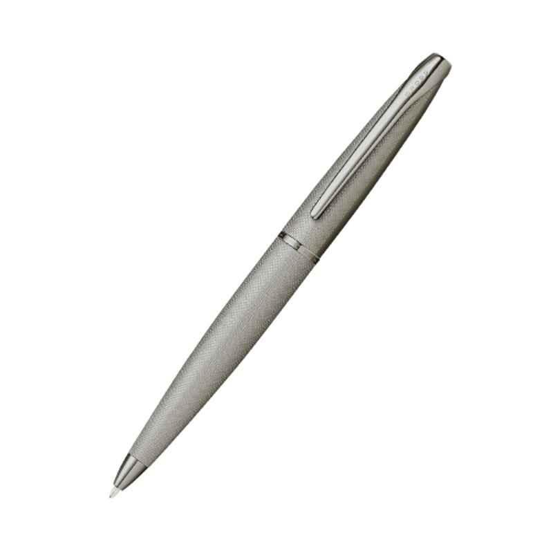 Cross ATX Black Ink Sandblasted Titanium Gray Finish Ballpoint Pen with 1 Pc Black xxlarge Tip Set, 882-46