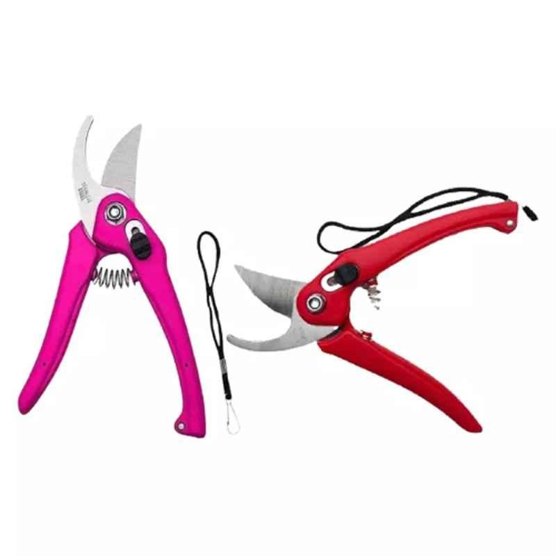 Sky Blue 0.98 inch Iron Bypass Pruner, SBPRUNERMDX0209 (Pack of 2)