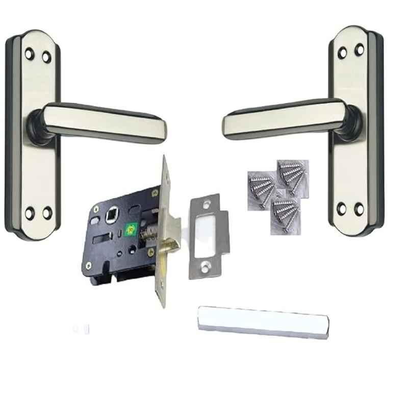 Ojass 6 inch Steel Bathroom Mortise Door Keyless Lock, BLL+S05BBS