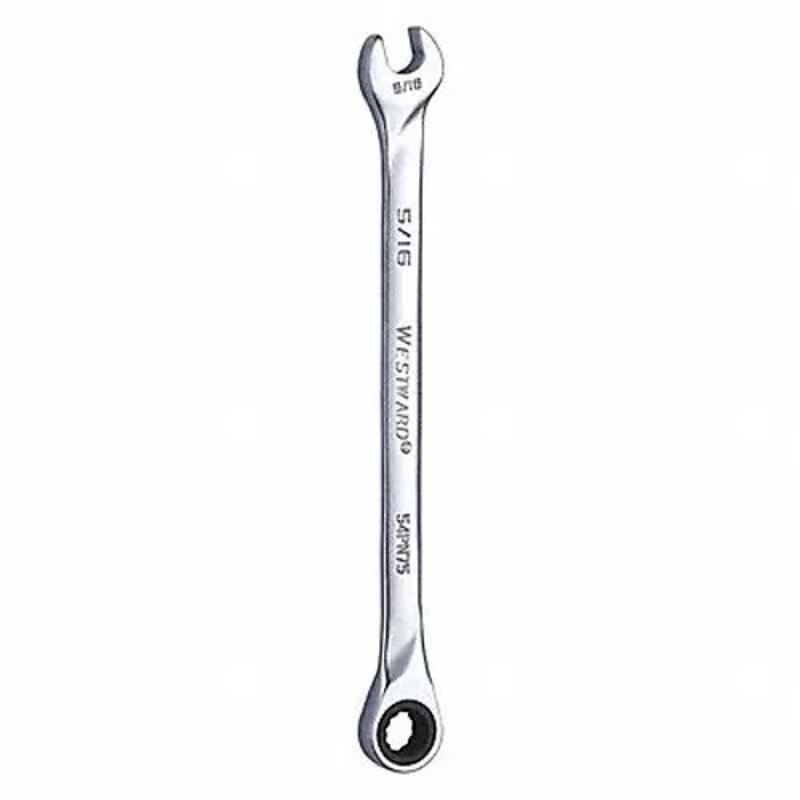 Westward 5-7/8 inch Alloy Steel Chrome Ratchet Wrench, 54PN75