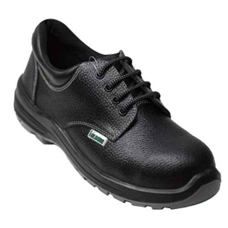Ajanta IS0033265011 Black Double Density Steel toe Work Safety Shoes, Size: 10