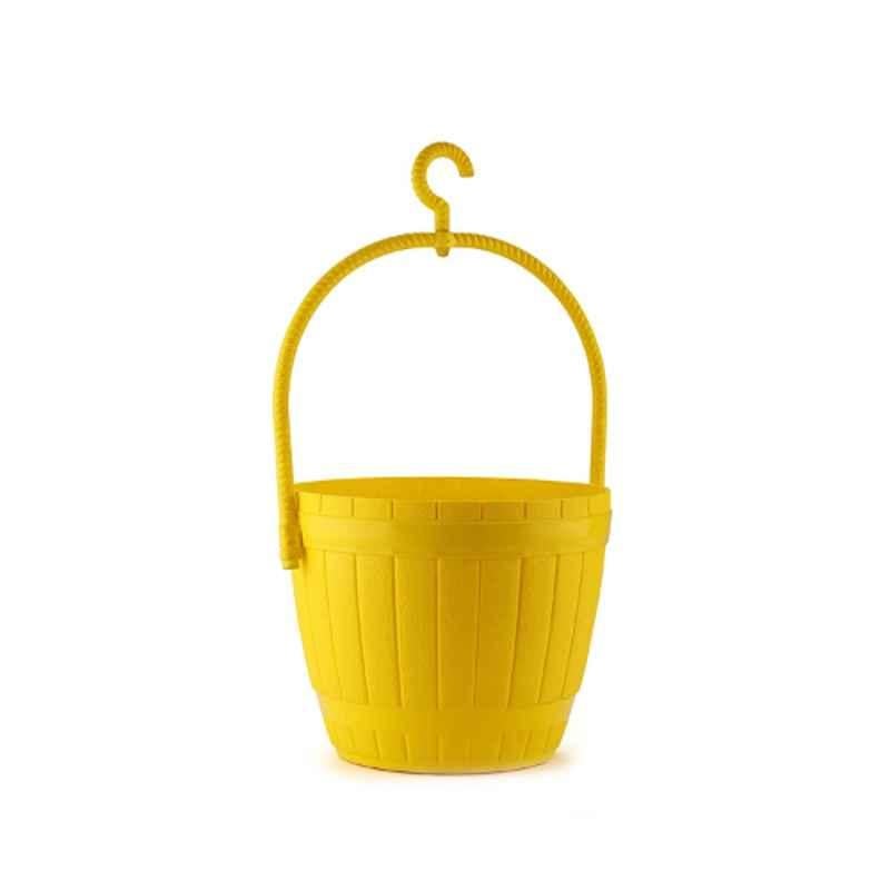 Gardens Need 4 Pcs 20x20x39cm 100% Virgin Plastic Yellow Hanging Planter Lilly Basket