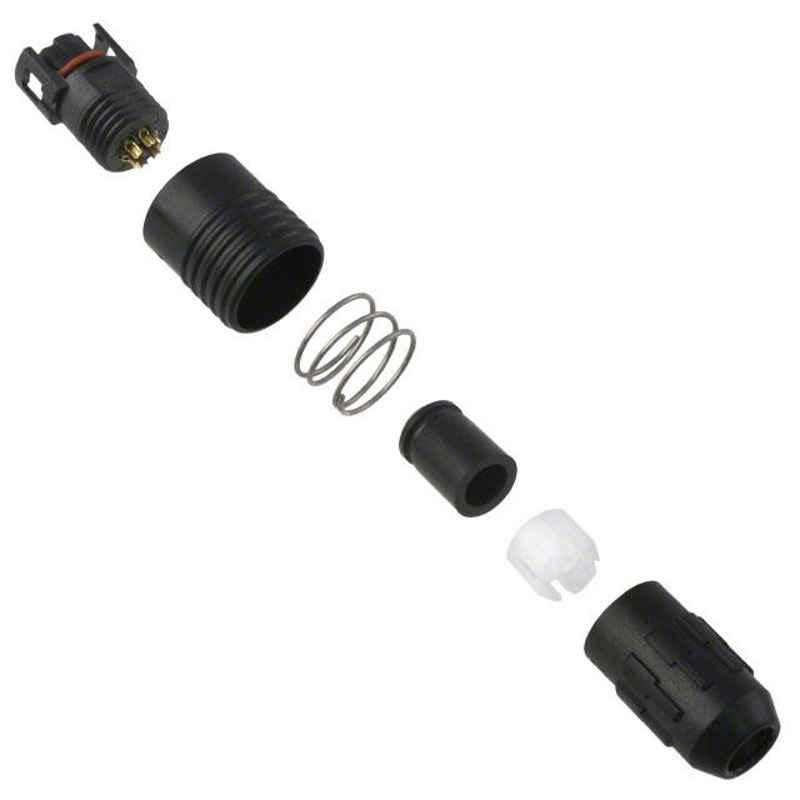 Hirose Circular Push Pull Connectors 6P Plug Shell 6 Female Term Solder Set, HR30-6P-6S(71)
