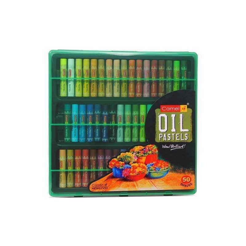 Camlin 50 Shades Oil Pastel with Reusable Plastic, 4329540 (Pack of 5)