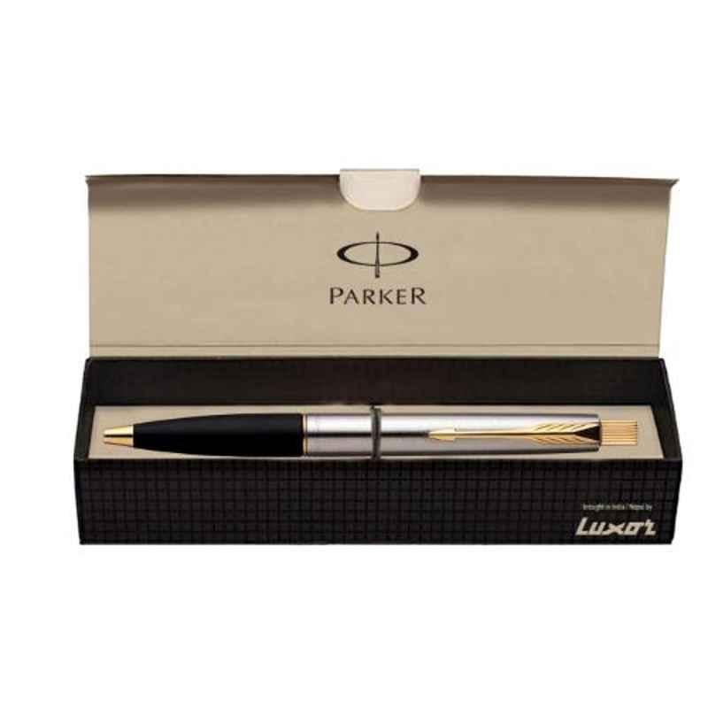 Parker Blue Ink Frontier Stainless Steel GT Ball Pen
