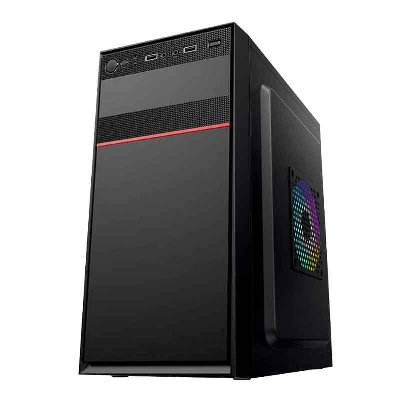 Foxin Amar Desktop Computer Case Cabinet with Steel Metal Body, FOXCAB0329