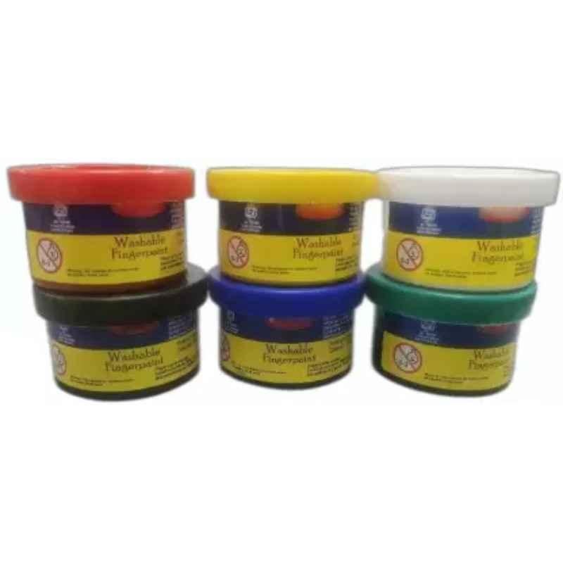 Artiggle 25ml 6 Shade Multicolour Washable Finger Paint Set
