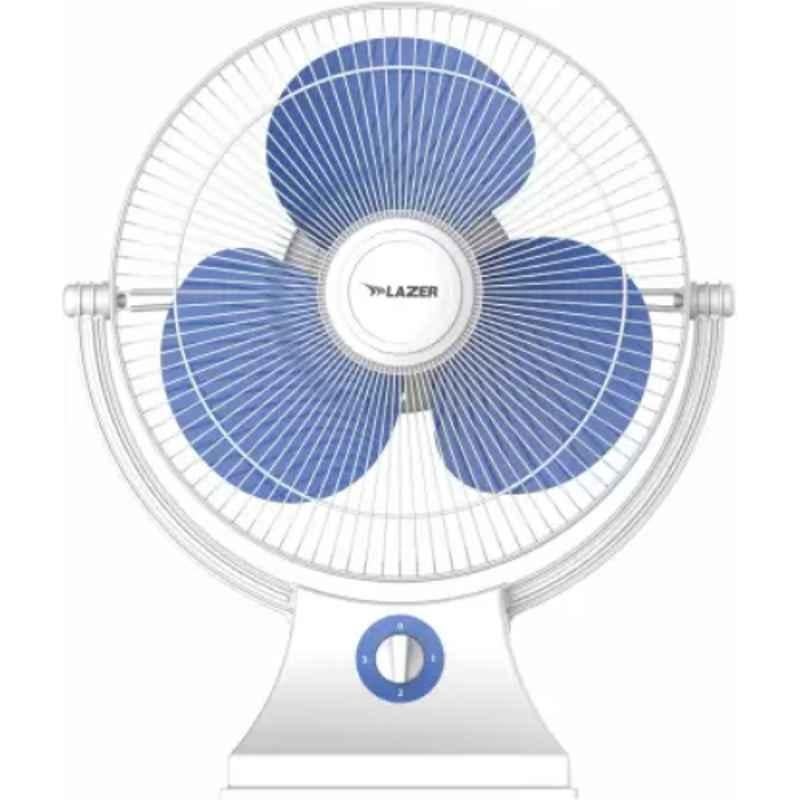 Lazer Stylo 80W 2200rpm White 3 Blade High Speed Table Fan, STYLO12WHT, Sweep: 300 mm