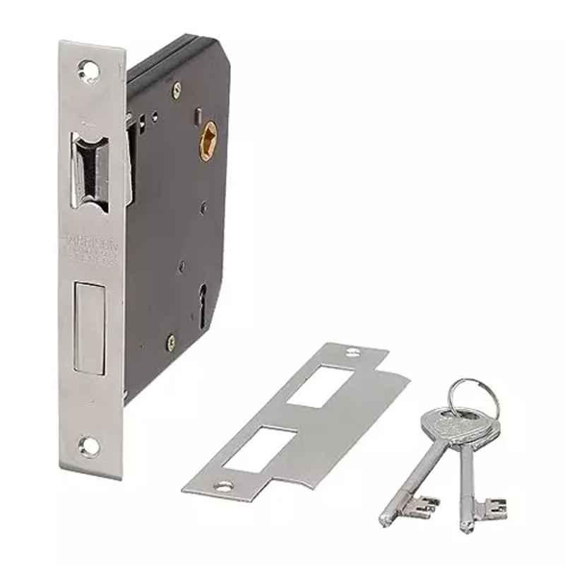 Harrison CP Finish 6 Lever Mortise Lock with Aluminium Handle, Size: 100 mm, 0658