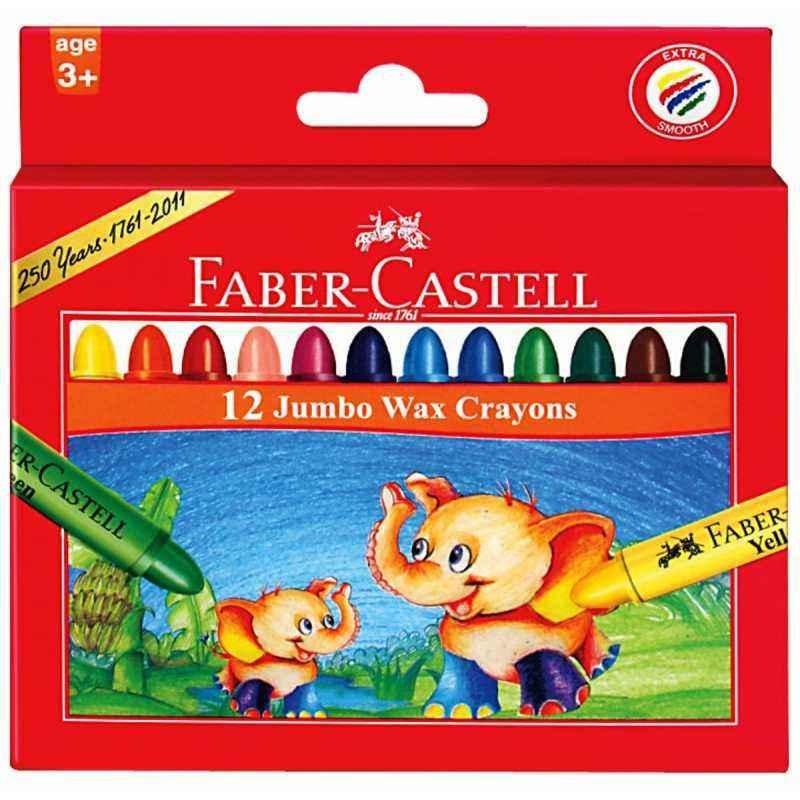Faber-Castell Jumbo Wax Crayons, 120040 (Pack of 20)