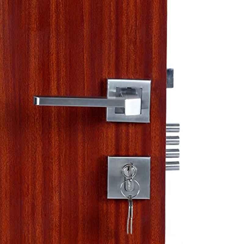 Homexpert Rose MG306 60mm Stainless Steel Silver Both Side Key Mortise Door Lock Set