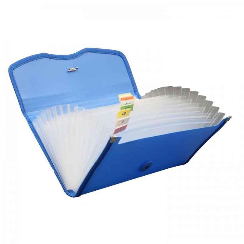 Solo 12 Section Black Elastic Closure Expanding Cheque Case, EX701 (Pack of 10)