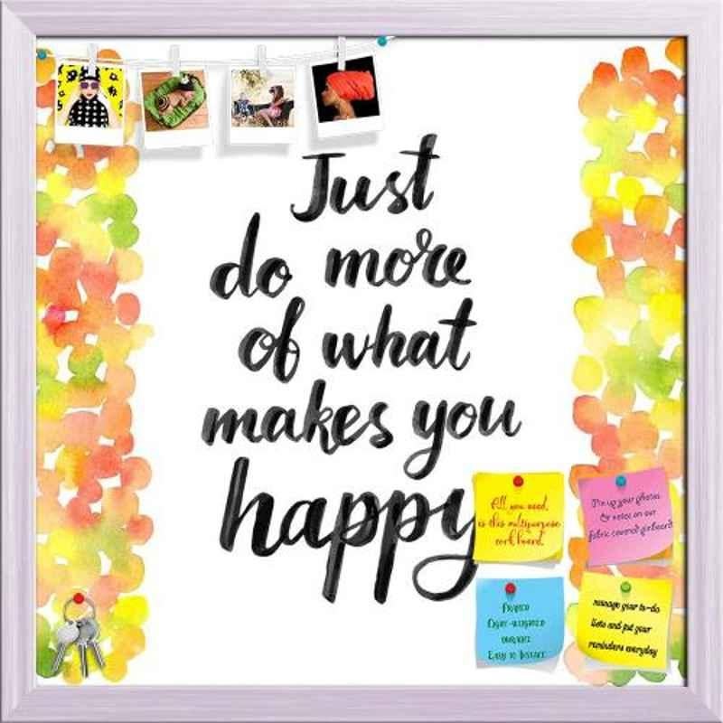 ArtzFolio 50.8x50.8x1cm White Printed Bulletin Notice Pin Soft Board, AZSAO41724450BLB_FR_L_03_WH