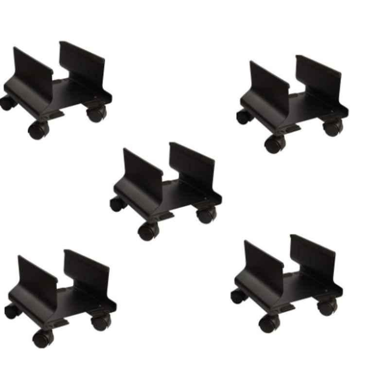 HB Metal Black CPU Trolley with Castor Wheel (Pack of 5)