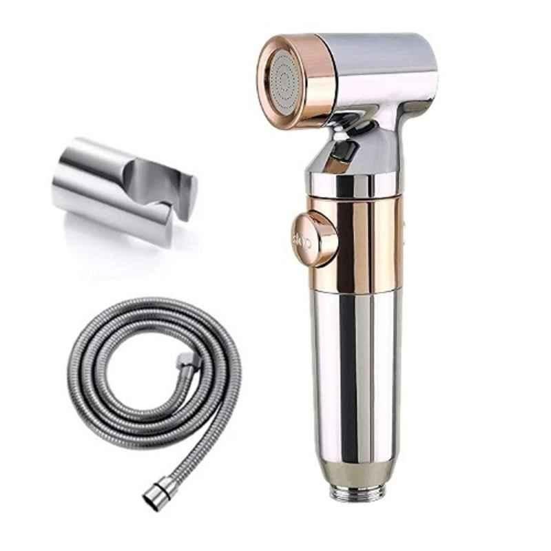 IRIS Ultra ZX1034 Health Faucet Toilet Jet Spray with Stainless Steel Tube, Wall Hook & Hose with Clutch Set