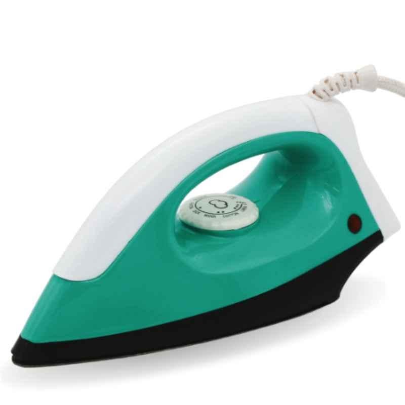 Nissan 750W Plastic White & Green Automatic Dry Iron, NS013-1