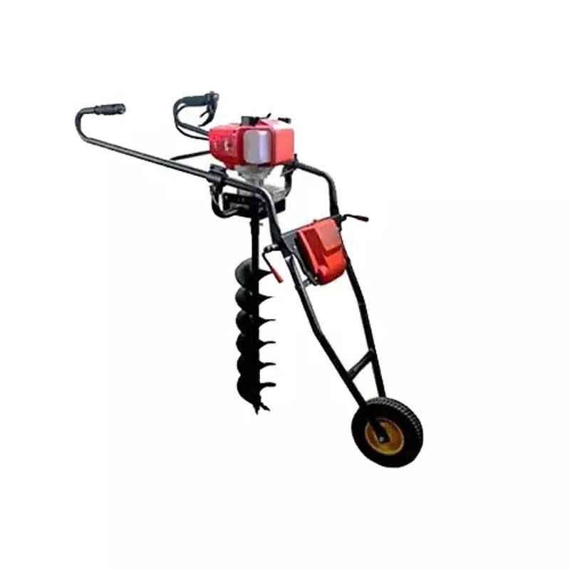 Shwarya 63CC Iron & Plastic Wheel Type Earth Auger without Drill Bit, 1220799