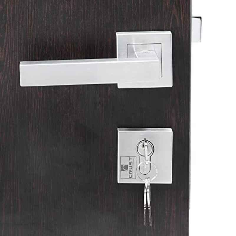 Homexpert Rose Elan-R-BSK 60mm Stainless Steel Silver Both Side Key Mortise Door Lock Set