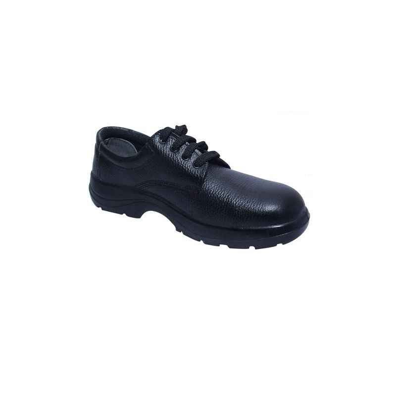 Action Milano Black PU Sole Work Safety Shoes, 1579/203, Size: 8
