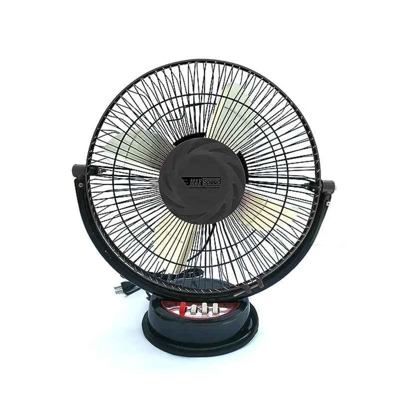 Max Speed Champion 30W Black Ultra High Speed Table Fan, Sweep: 300 mm