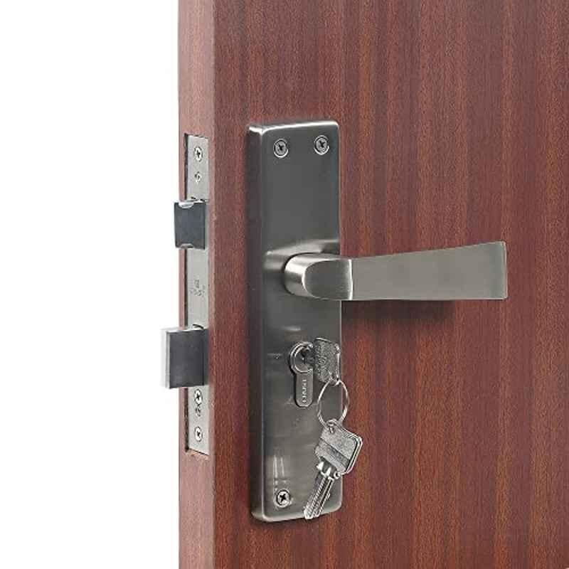 Homexpert CRZ Stainless Steel Satin Finish Round Plate Heavy Duty Mortise Door Lock Set