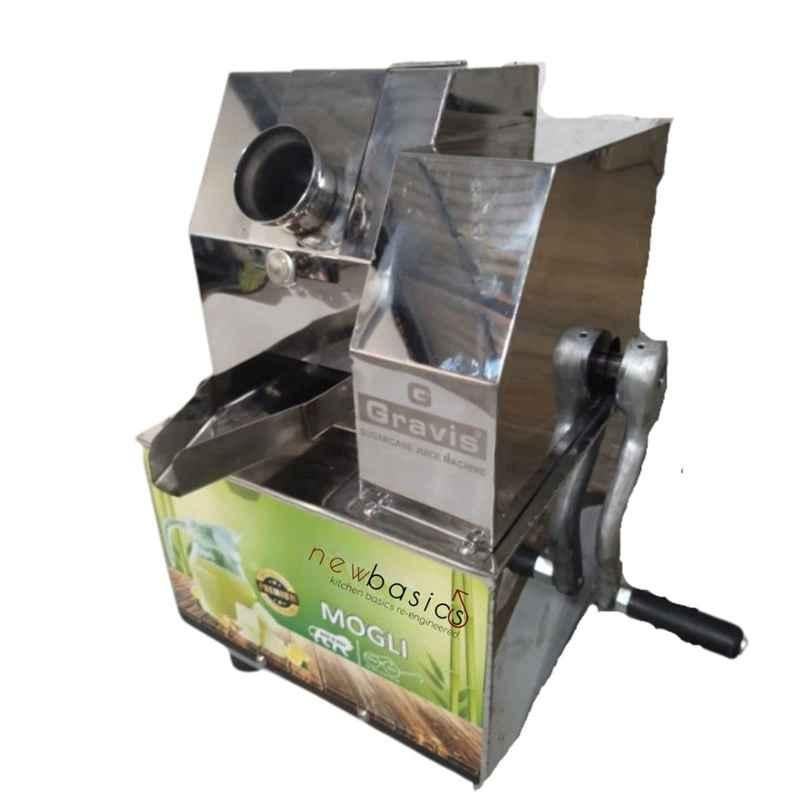 newBasics Stainless Steel Three Roller Manual Sugarcane Machine