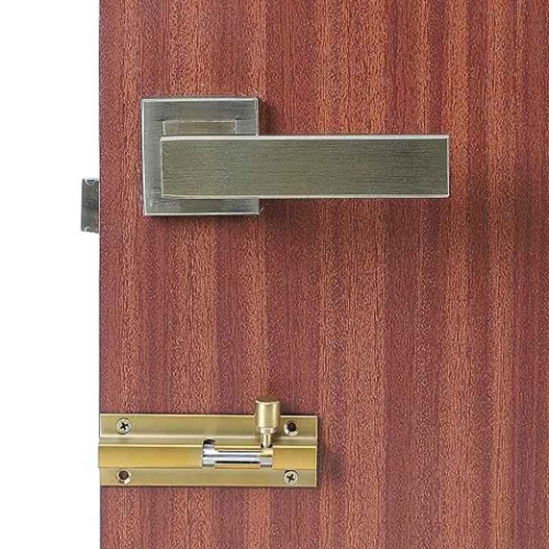 Homexpert LB-1007 Stainless Steel Antique Brass Finish Heavy Duty Mortise Door Lock Set with Bolt Latch & Pull Handle