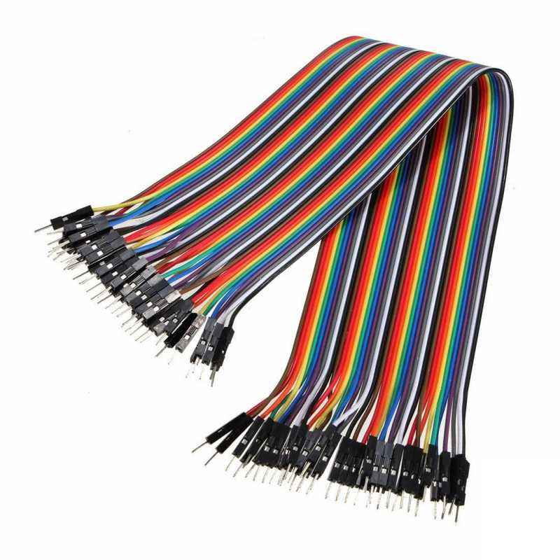 Electrobot RC0203002 20cm Male to Male 40 Pin Dupont Jumper Wire, (Pack of 40)